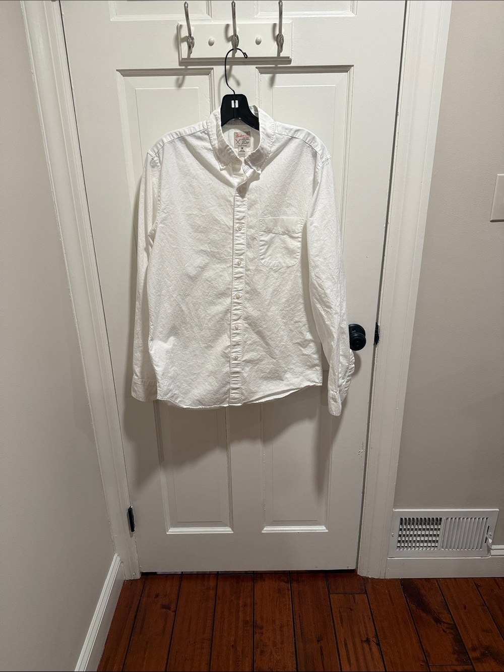 J. Crew White Casual Button-Down Shirt-slim fit